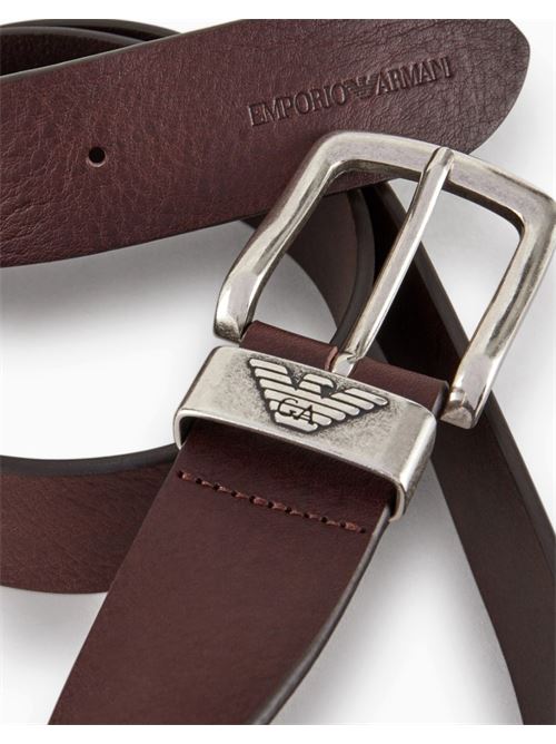 Cintura in pelle con fibbia logata Emporio Armani | Y4S201 YDD6G.80005
